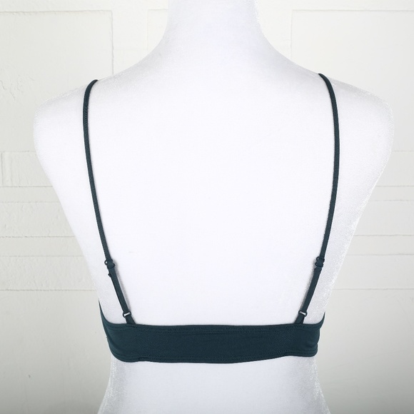 By Together Dark Blue Green Tie Front Bralette - Picture 8 of 8